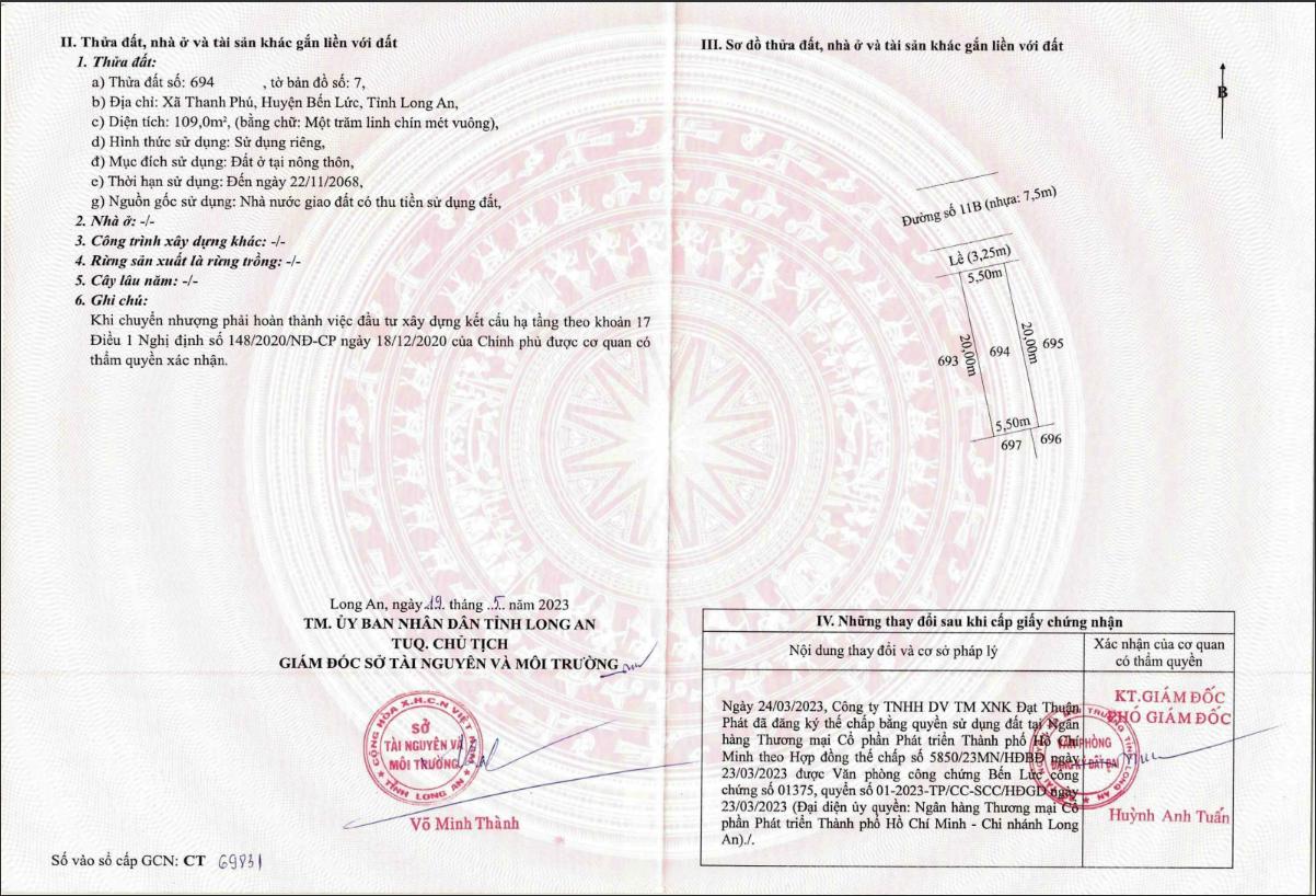 SỞ MẪU ĐÃ RA TÊN CHO KHÁCH HÀNG